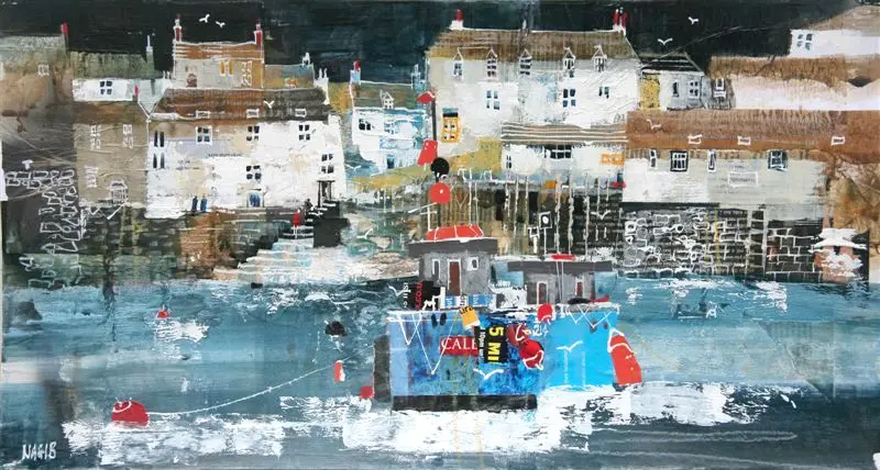 Nagib Karsan - fishermen's cottages, polperro